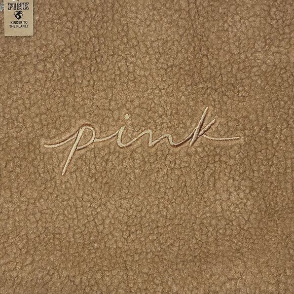 NWT Pink Victoria's Secret Cozy Teddy Bear Plush Sherpa Large Tote Bag - Picture 3 of 9